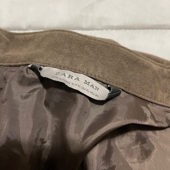 Zara Man Brown Suede Jacket - Picture 6 of 6